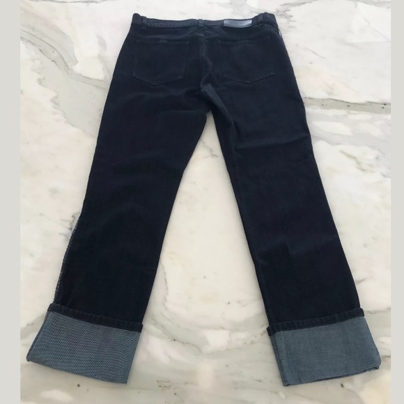 ESCADA SPORT LINDA BLUE SEQUINS CROPPED JEANS SIZE US 8 / 38 NWOTS! - Picture 6 of 16